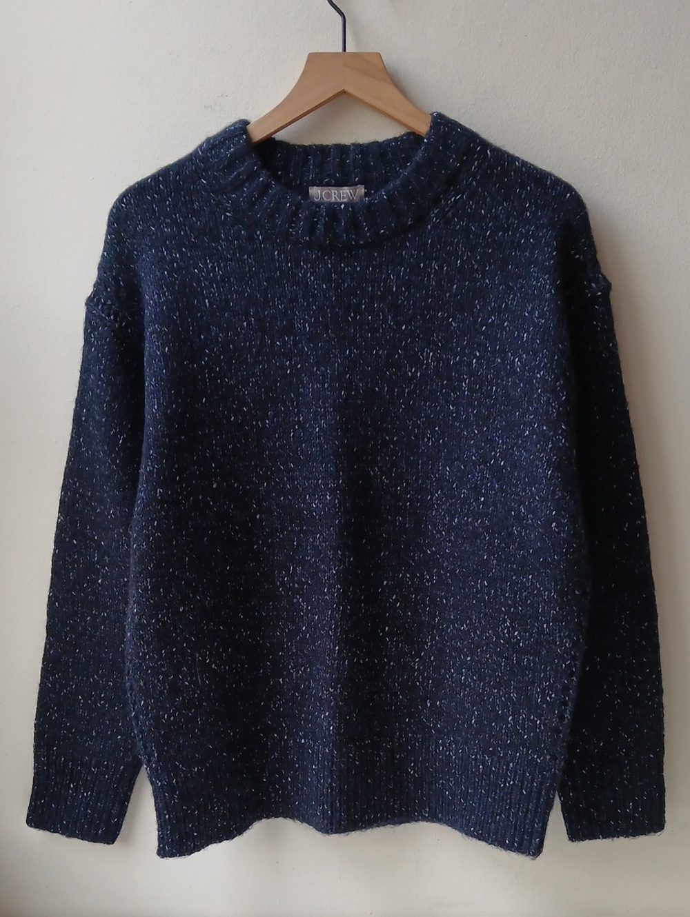 J. Crew Relaxed Crewneck Pullover Navy Women's Small